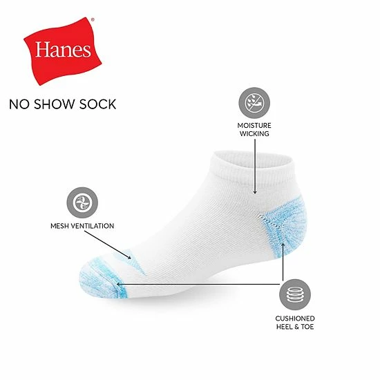 Girls 4-16 Hanes Ultimate® 14-pack + 1 Bonus Cool Comfort® No-Show Socks Multi Girls 4-16 Hanes Ultimate® 14-pack + 1 Bonus Cool Comfort® No-Show Socks Multi -Hanes Shop unnamed file 1982