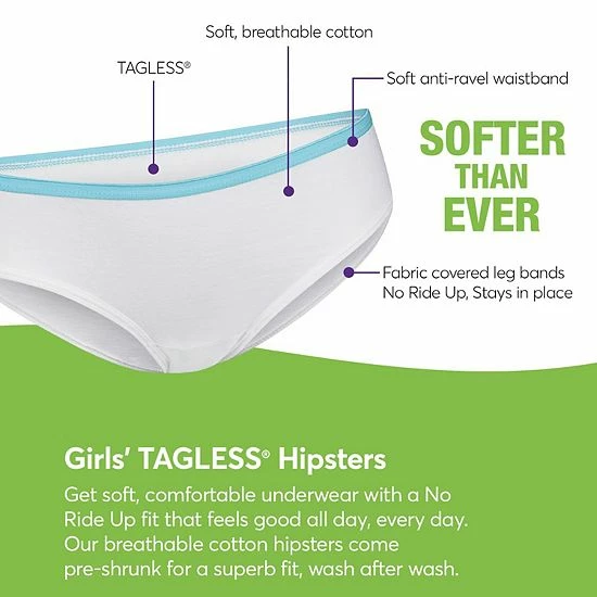 Girls Hanes Ultimate® Cotton Hipster Panties 14+1 Bonus Pack Multi Color Girls Hanes Ultimate® Cotton Hipster Panties 14+1 Bonus Pack Multi Color -Hanes Shop unnamed file 2017