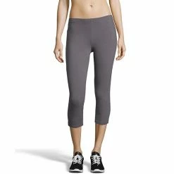 Women's Hanes® Stretch Jersey Capri Leggings Charcoal Heather -Hanes Shop unnamed file 2031