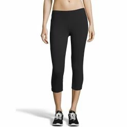 Women's Hanes® Stretch Jersey Capri Leggings Charcoal Heather -Hanes Shop unnamed file 2033