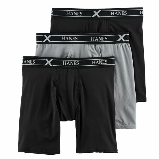 Men's Hanes® 3-Pack X-Temp Long-Leg Boxer Briefs Men's Hanes® 3-Pack X-Temp Long-Leg Boxer Briefs -Hanes Shop unnamed file 2081