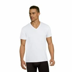 Men's Hanes Ultimate® 4 + 1 Bonus Pack X-Temp™ Mesh V-neck Tees -Hanes Shop unnamed file 2084