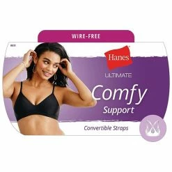 Hanes Ultimate® Bra: Comfy Support Wire-Free T-Shirt Bra HU11 Nude Mini Stripe -Hanes Shop unnamed file 2087