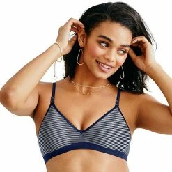 Hanes Ultimate® Bra: Comfy Support Wire-Free T-Shirt Bra HU11 Nude Mini Stripe -Hanes Shop unnamed file 2092