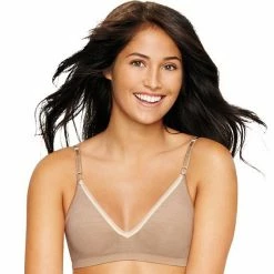 Hanes Ultimate® Bra: Comfy Support Wire-Free T-Shirt Bra HU11 Nude Mini Stripe -Hanes Shop unnamed file 2096