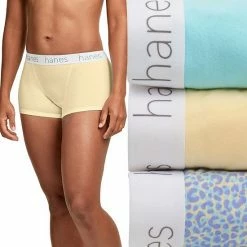 Women's Hanes Ultimate® Classic 3-pack Boyfriend Boxer Brief Panty Set 45UCBB Berry Blue Dot Pr -Hanes Shop unnamed file 2111