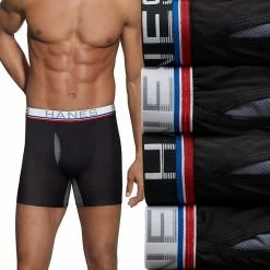 Men's Hanes Sport™ 4-Pack X-Temp® Total Support Pouch™ Boxer Briefs Black -Hanes Shop unnamed file 238
