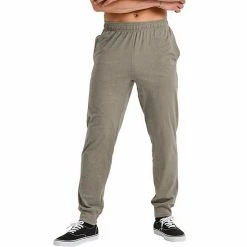 Men's Hanes Originals Tri-blend Jersey Joggers Pants Silverstone Pe Heather