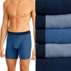 Men's Hanes Ultimate® 5-pack Exposed Waistband Boxer Brief Blue Navy Assorted -Hanes Shop unnamed file 30