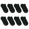 Women's Hanes Ultimate® Cool Comfort® 8-Pack Cushioned No-Show Socks Black