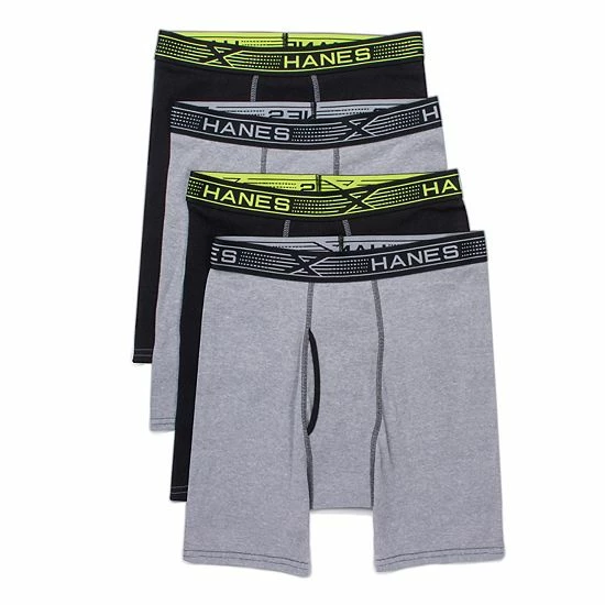 Men's Hanes® 4-pack Sport X-Temp Comfort Boxer Briefs Black Gray Men's Hanes® 4-pack Sport X-Temp Comfort Boxer Briefs Black Gray -Hanes Shop unnamed file 344