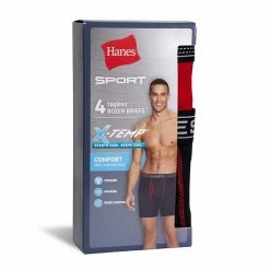 Men's Hanes® 4-pack Sport X-Temp Comfort Boxer Briefs Black Gray 3 Men's Hanes® 4-pack Sport X-Temp Comfort Boxer Briefs Black Gray -Hanes Shop unnamed file 345