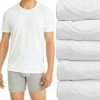 Men's Hanes Ultimate® Comfort Fit Stretch 4-Pack + 1 Bonus Crewneck Tees White