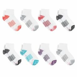 Women's Hanes Ultimate® Cool Comfort® 8-Pack Breathable Ankle Socks HWUBA8 White