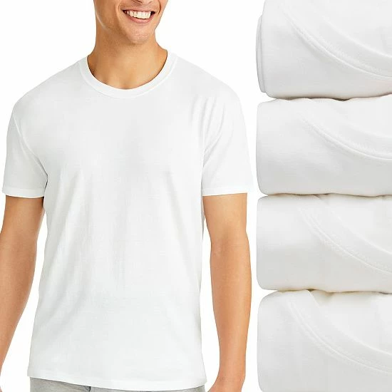 Men's Hanes Ultimate® 4-Pack Comfort-Fit Stretch Crewneck Tees White Men's Hanes Ultimate® 4-Pack Comfort-Fit Stretch Crewneck Tees White -Hanes Shop unnamed file 376