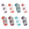 Women's Hanes Ultimate® Cool Comfort® 8-Pack Breathable Lowcut Socks HWUBN8 White Black
