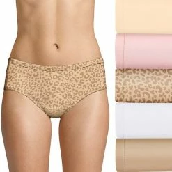 Women's Hanes Ultimate® 5-Pack Comfortsoft® Stretch Hipster Panty Set 41W5CS Blue Stripe Asst -Hanes Shop unnamed file 39