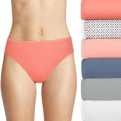 Women's Hanes Ultimate® 6-Pack Breathable Cotton Hi Cut Panty 43H6CC Nude Asst -Hanes Shop unnamed file 417