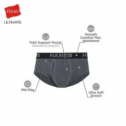 Men's Hanes Ultimate® 5-Pack Comfort Flex Fit Total Support Pouch Briefs -Hanes Shop unnamed file 427