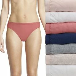Women's Hanes Ultimate® 6+1 Bonus Pack Cotton Bikini Panty Set 42H7CC Pink Lilac Celadon