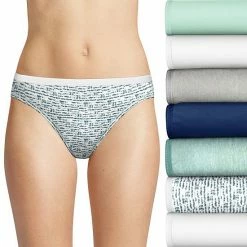 Women's Hanes Ultimate® 6+1 Bonus Pack Cotton Bikini Panty Set 42H7CC Pink Lilac Celadon -Hanes Shop unnamed file 459