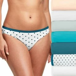 Women's Hanes Ultimate® 6+1 Bonus Pack Cotton Bikini Panty Set 42H7CC Pink Lilac Celadon -Hanes Shop unnamed file 460