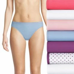Women's Hanes Ultimate® 6+1 Bonus Pack Cotton Bikini Panty Set 42H7CC Pink Lilac Celadon -Hanes Shop unnamed file 467