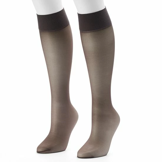 Hanes® Alive 2-pk. Full Support Knee-High Pantyhose 0A446 Jet Hanes® Alive 2-pk. Full Support Knee-High Pantyhose 0A446 Jet -Hanes Shop unnamed file 502