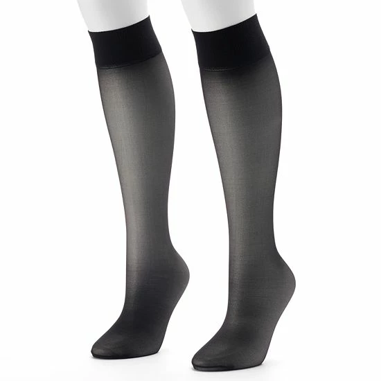 Hanes® Alive 2-pk. Full Support Knee-High Pantyhose 0A446 Jet Hanes® Alive 2-pk. Full Support Knee-High Pantyhose 0A446 Jet -Hanes Shop unnamed file 503