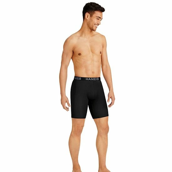 Men's Hanes® 4-pack Ultimate Comfort Flex Fit Total Support Pouch™ Long-Leg Boxer Briefs Black Gray Men's Hanes® 4-pack Ultimate Comfort Flex Fit Total Support Pouch™ Long-Leg Boxer Briefs Black Gray -Hanes Shop unnamed file 523