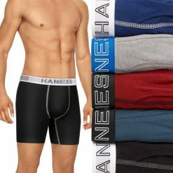 Men's Hanes Ultimate® 5-Pack Stretch Boxer Brief Black -Hanes Shop unnamed file 572
