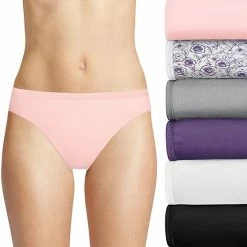 Women's Hanes Ultimate® 6-Pack Breathable Cotton Bikini Panty 42H6CC Blue Boho Asst