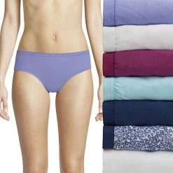 Women's Hanes Ultimate® 6+1 Bonus Pack Cotton Hipster Panty Set 41H7CC Blue Berry Navy Daisy -Hanes Shop unnamed file 638