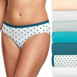Women's Hanes Ultimate® 6+1 Bonus Pack Cotton Hipster Panty Set 41H7CC Blue Berry Navy Daisy -Hanes Shop unnamed file 641