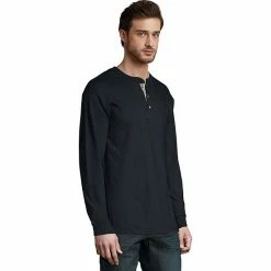 Men's Hanes® Beefy Heavyweight Henley Mulled Berry -Hanes Shop unnamed file 644