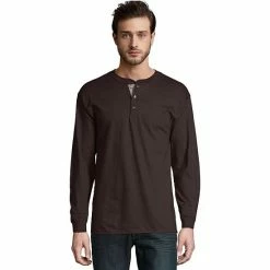 Men's Hanes® Beefy Heavyweight Henley Mulled Berry -Hanes Shop unnamed file 647