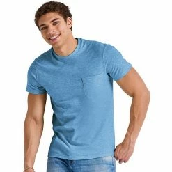 Men's Hanes Originals Tri-Blend Pocket Tee Blue Jay Pe Heather -Hanes Shop unnamed file 675