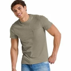 Men's Hanes Originals Tri-Blend Pocket Tee Blue Jay Pe Heather -Hanes Shop unnamed file 678