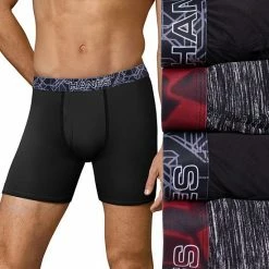 Men's Hanes® 4-pack Sport X-Temp 2.0 Performance Boxer Briefs Blue Print Assorted