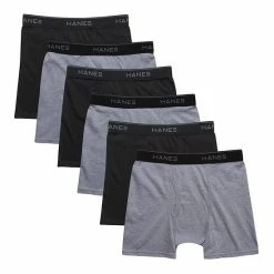 Boys 8-20 Hanes® 5+1 Bonus Pack Ultimate Boxer Briefs Black Gray -Hanes Shop unnamed file 689