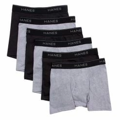 Boys 8-20 Hanes® 5+1 Bonus Pack Ultimate Boxer Briefs Black Gray -Hanes Shop unnamed file 690