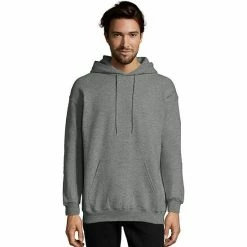 Men's Hanes Ultimate® Fleece Pullover Hoodie Black -Hanes Shop unnamed file 696