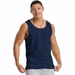 Men's Hanes Originals Tri-blend Tank Blue Jay Pe Heather -Hanes Shop unnamed file 734