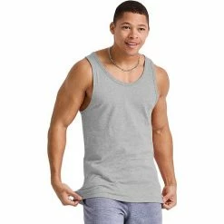 Men's Hanes Originals Tri-blend Tank Blue Jay Pe Heather -Hanes Shop unnamed file 735