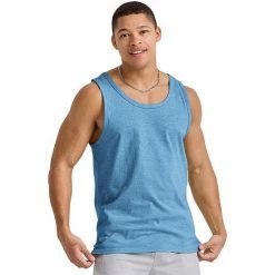 Men's Hanes Originals Tri-blend Tank Blue Jay Pe Heather -Hanes Shop unnamed file 736