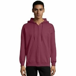 Men's Hanes Ultimate® Fleece Full-Zip Hoodie Dark Chocolate -Hanes Shop unnamed file 744