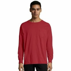 Men's Hanes® ComfortWash Garment-Dyed Pocket Pajama Tee Black -Hanes Shop unnamed file 759