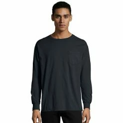 Men's Hanes® ComfortWash Garment-Dyed Pocket Pajama Tee Black -Hanes Shop unnamed file 767