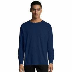 Men's Hanes® ComfortWash Garment-Dyed Pocket Pajama Tee Black -Hanes Shop unnamed file 769