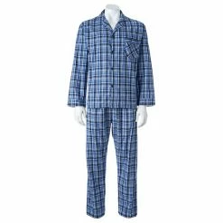 Men's Hanes® Classics Pajama Set Solid Blue -Hanes Shop unnamed file 831